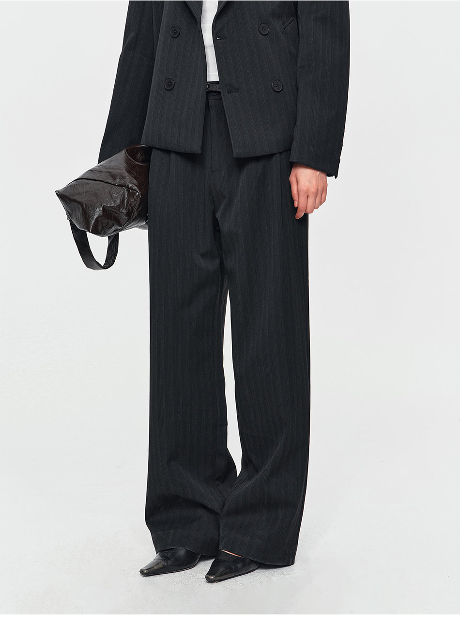 MADWITCH PINSTRIPE WIDE-LEG TROUSERS #AW26125