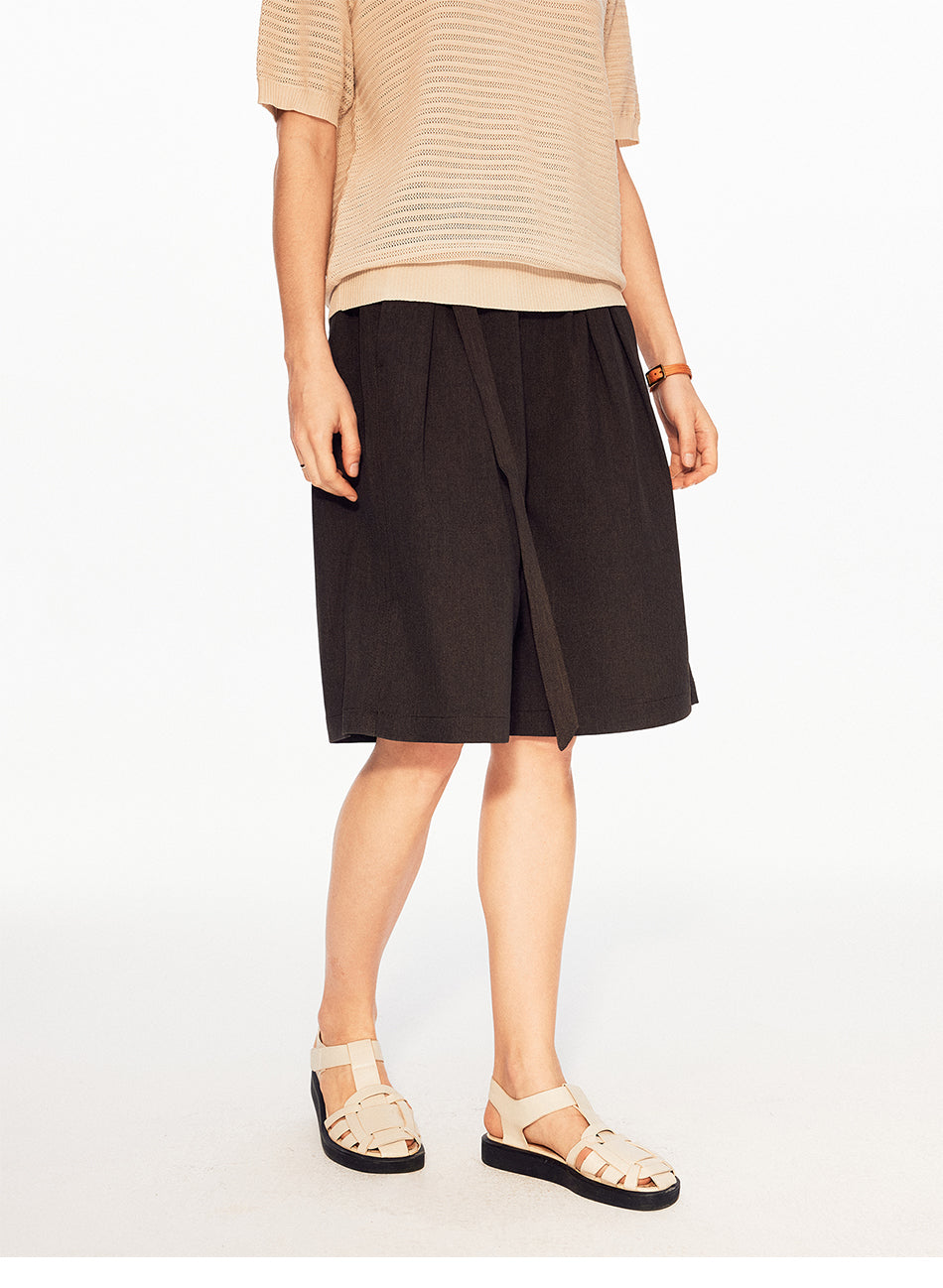 MADWITCH BELTED RELAXED SHORTS #C986