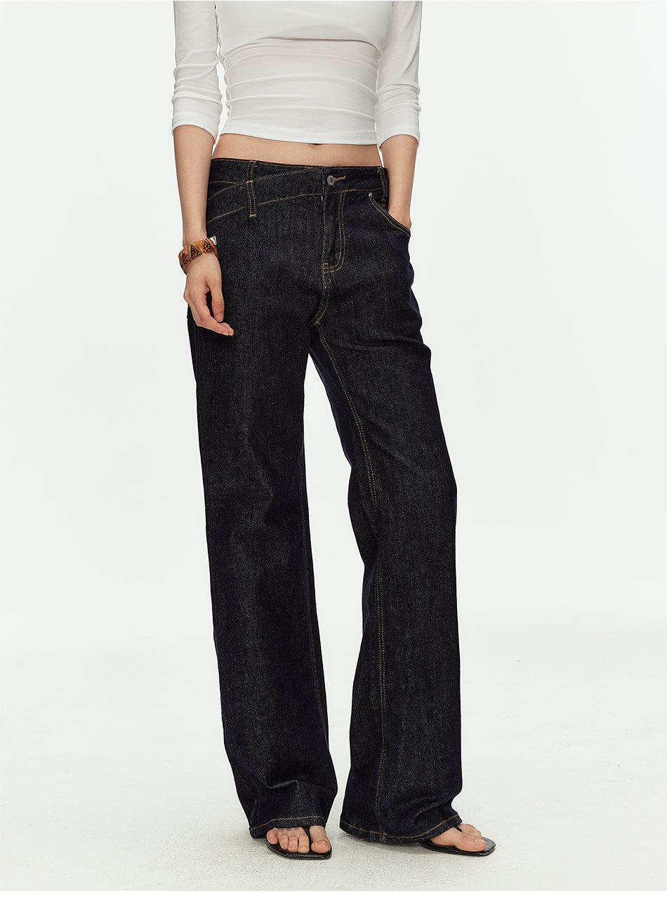 MADWITCH CROSS WAIST RAW DENIM JEANS #CN9826