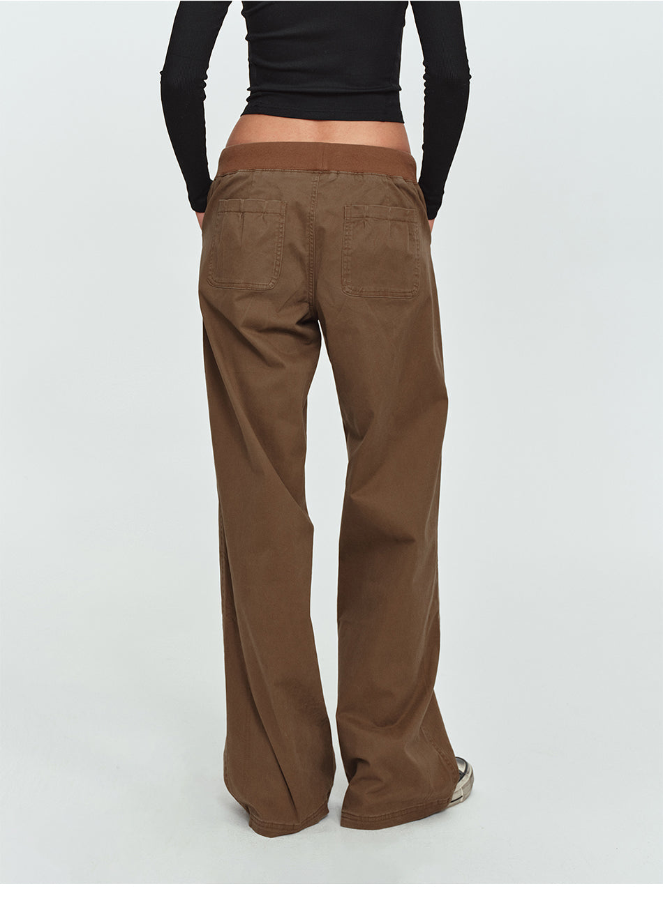 MADWITCH WASHED DRAWSTRING WIDE-LEG LOUNGE PANTS #AN9527