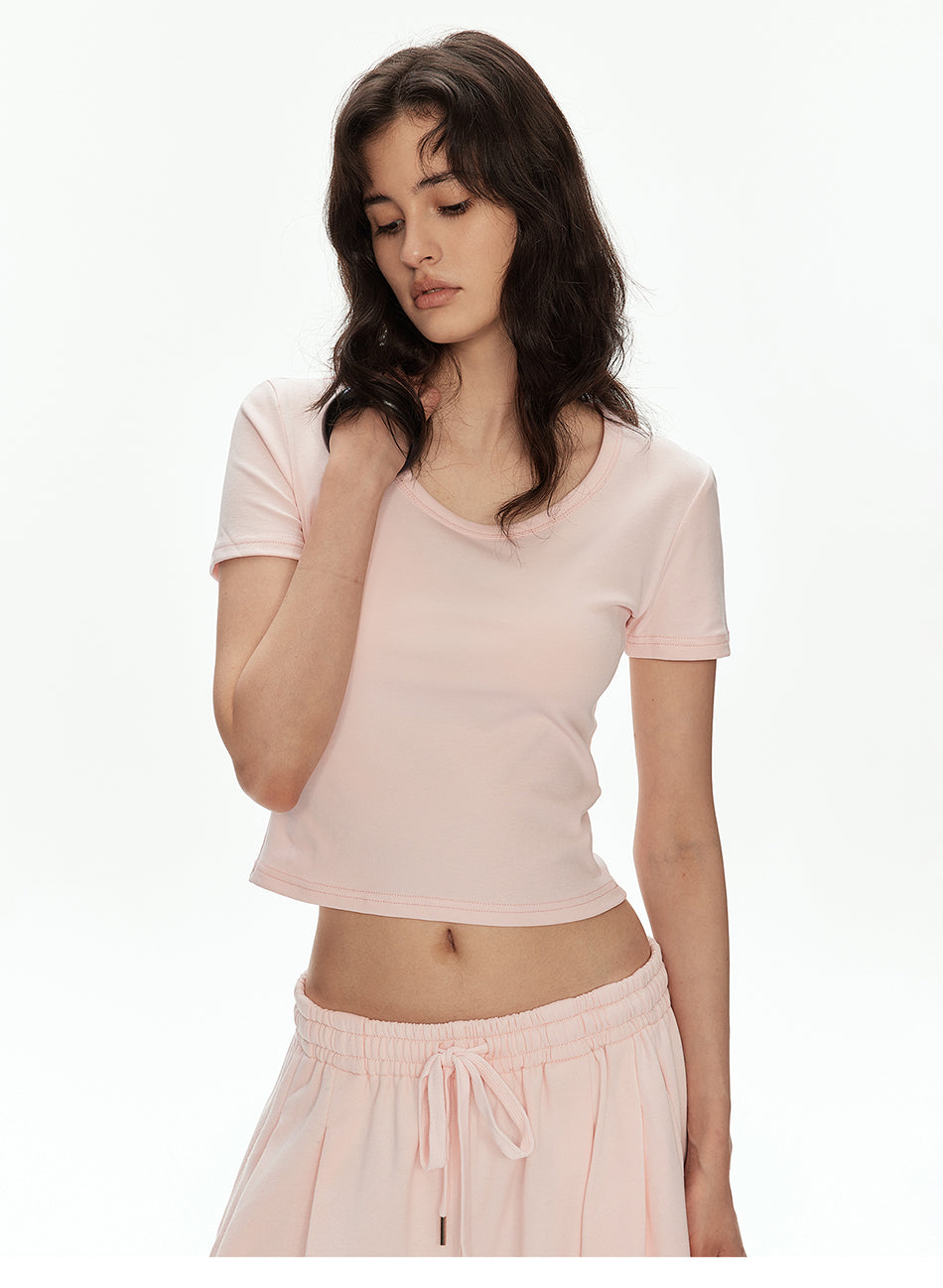 MADWITCH U-NECK CROP TEE #69839