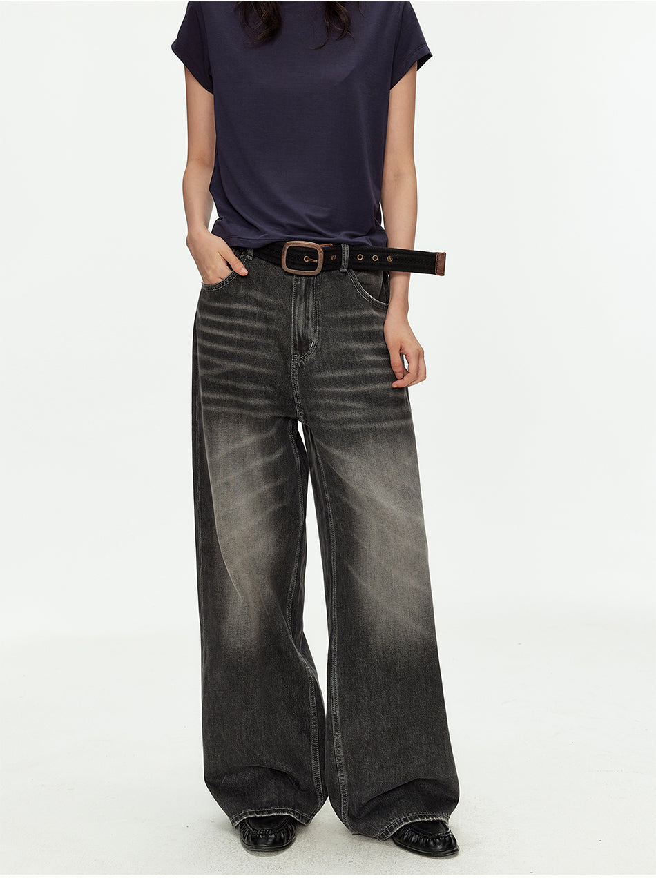 MADWITCH VINTAGE WASHED GRADIENT WIDE JEANS #GPC9805