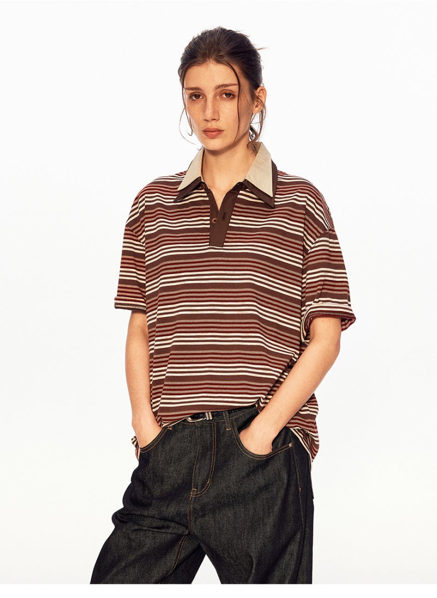 MADWITCH VINTAGE STRIPE POLO SHIRT 991250 - MadWitch Store