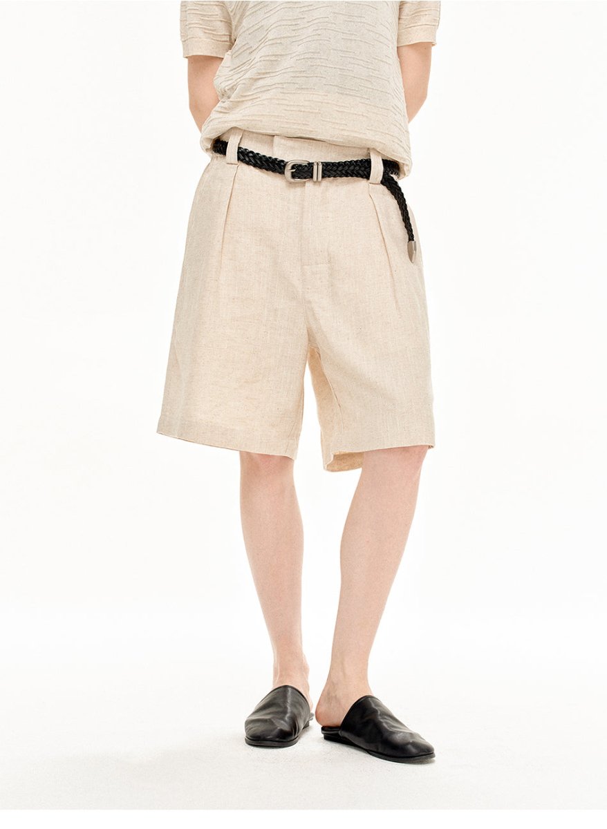 MADWITCH VINTAGE DOUBLE PLEAT SHORTS D061 - MadWitch Store