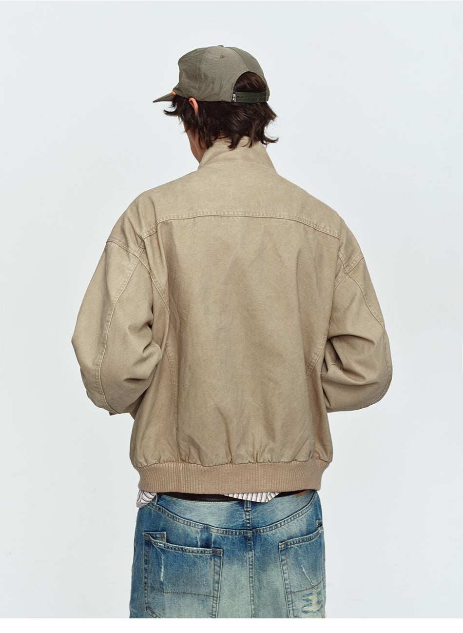 MADWITCH WASHED DISTRESSED CINCHED CROPPED UTILITY JACKET #AW26121
