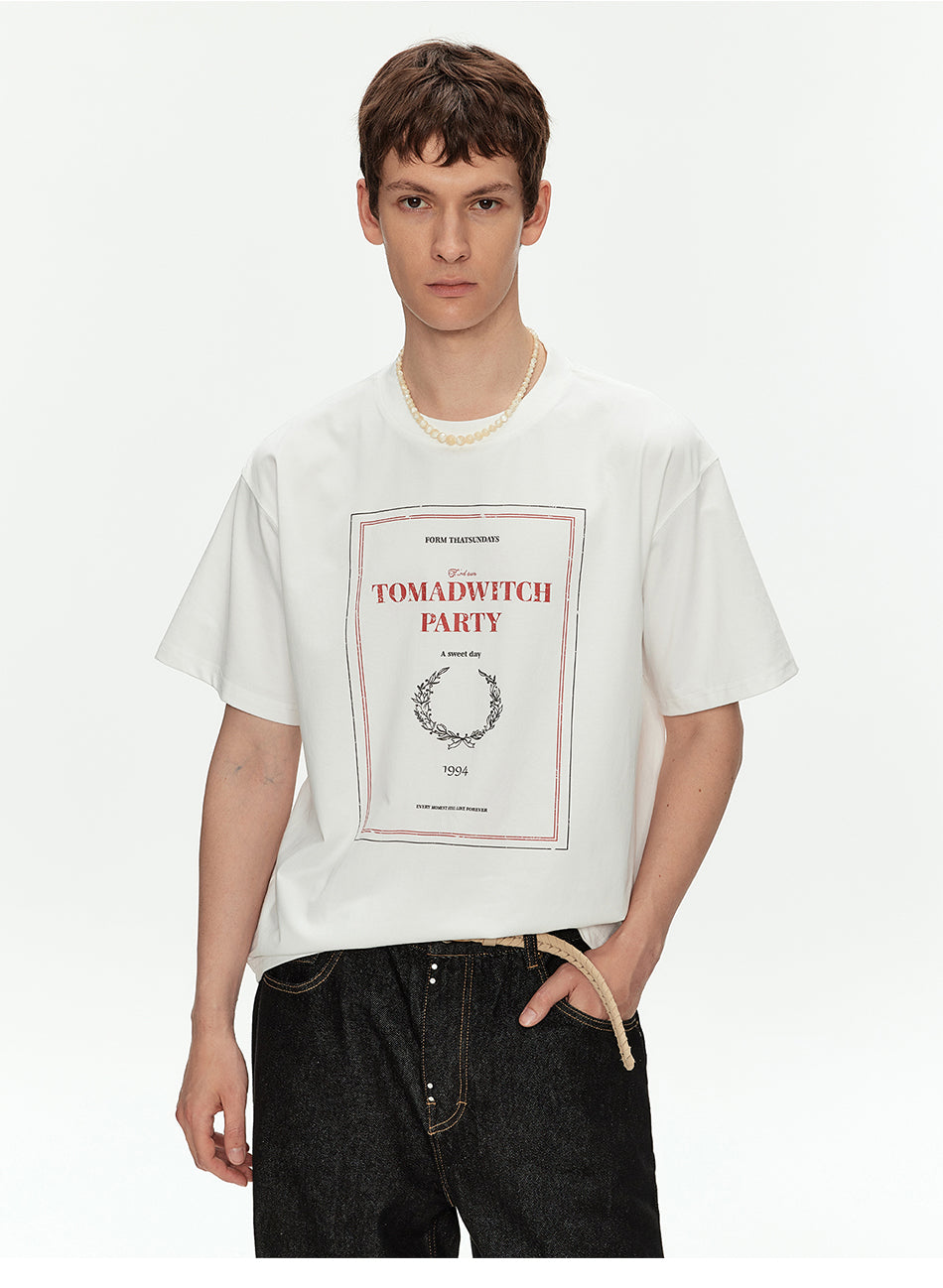 MADWITCH WHEAT PRINT RELAXED TEE #M2020