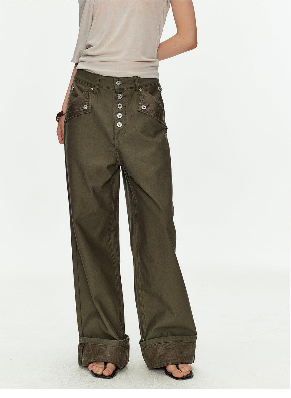 MADWITCH PARIS BUCKLE CARGO PANTS #CK3630