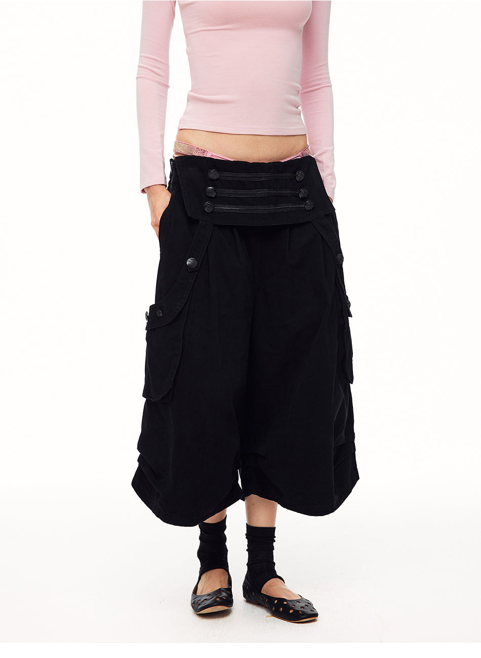 MADWITCH FOLD-OVER MULTI-BUTTON CARGO CAPRIS #H6773