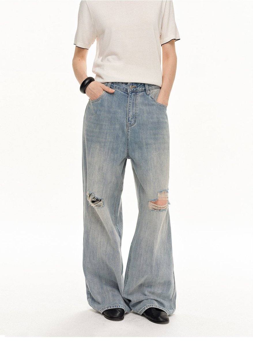 MADWITCH VINTAGE DISTRESSED LOOSE JEANS WHOA124 - MadWitch Store