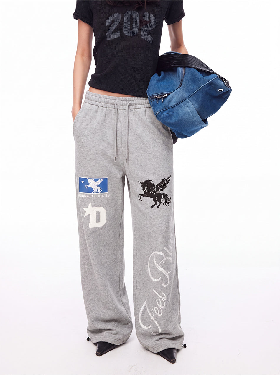 MADWITCH PEGASUS GRAPHIC CONVERTIBLE SWEATPANTS #C1015
