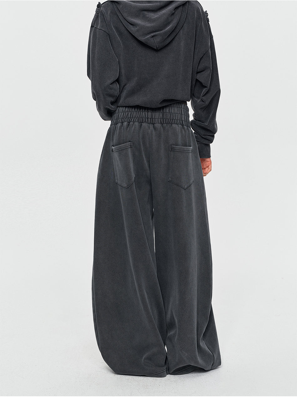 MADWITCH CRACKED-PRINT WASHED SWEATPANTS #H6797