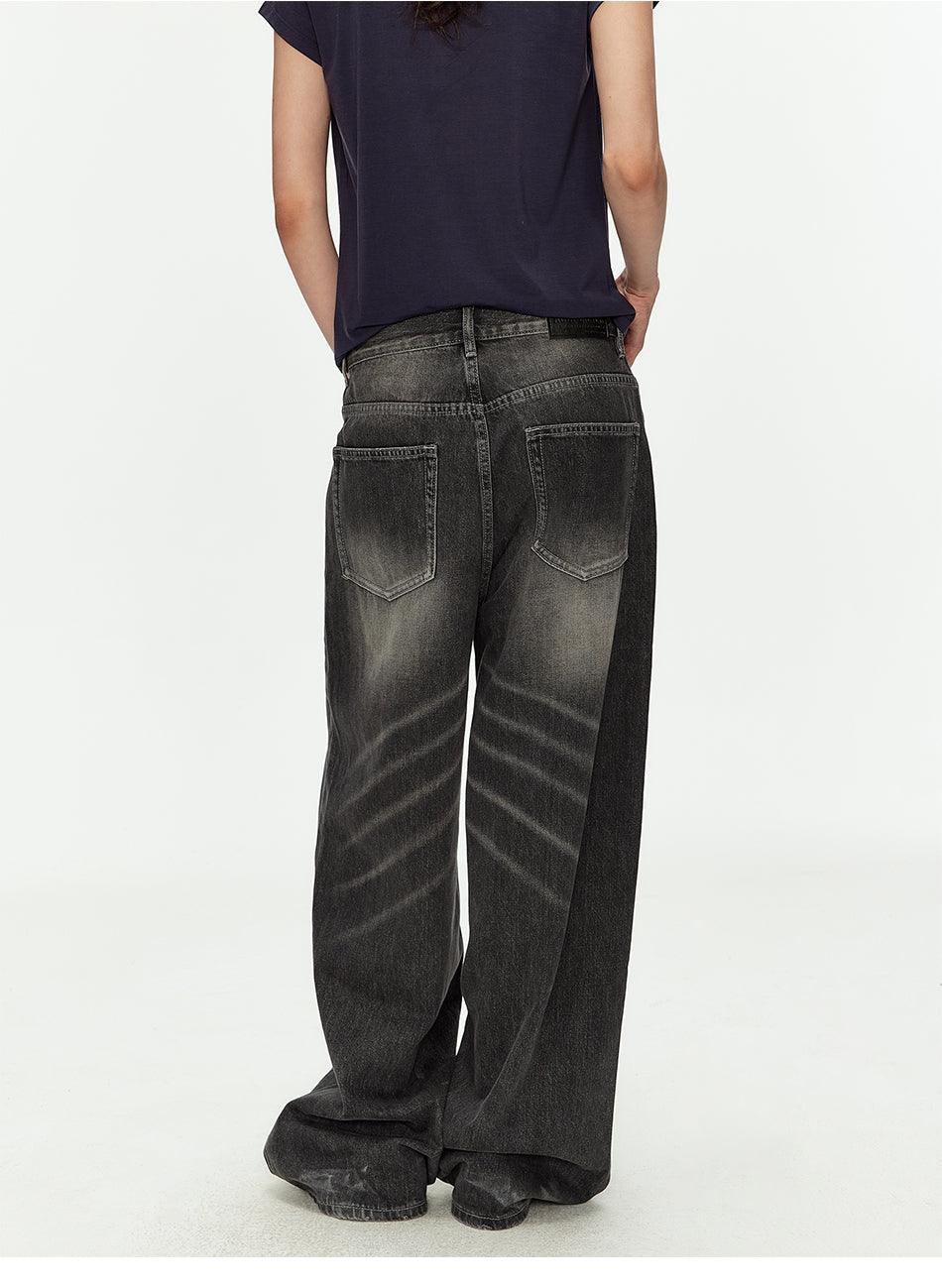 MADWITCH VINTAGE WASHED GRADIENT WIDE JEANS #GPC9805