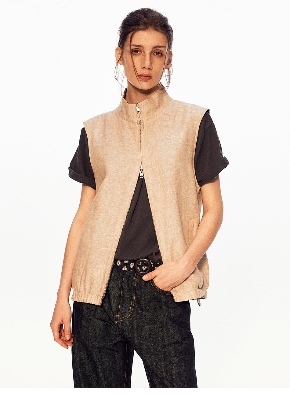 MADWITCH REVERSIBLE LINEN VEST #56601