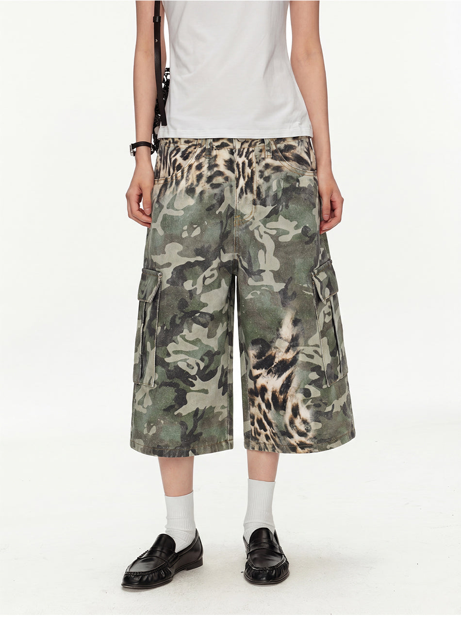 MADWITCH CAMO LEOPARD GRADIENT CARGO PANTS #G60050