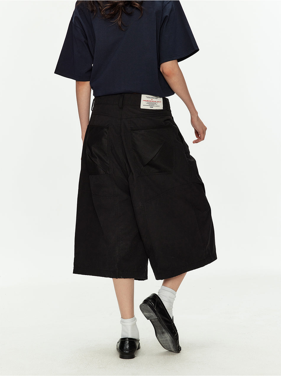 MADWITCH MESH CARGO CROP PANTS #CK276D