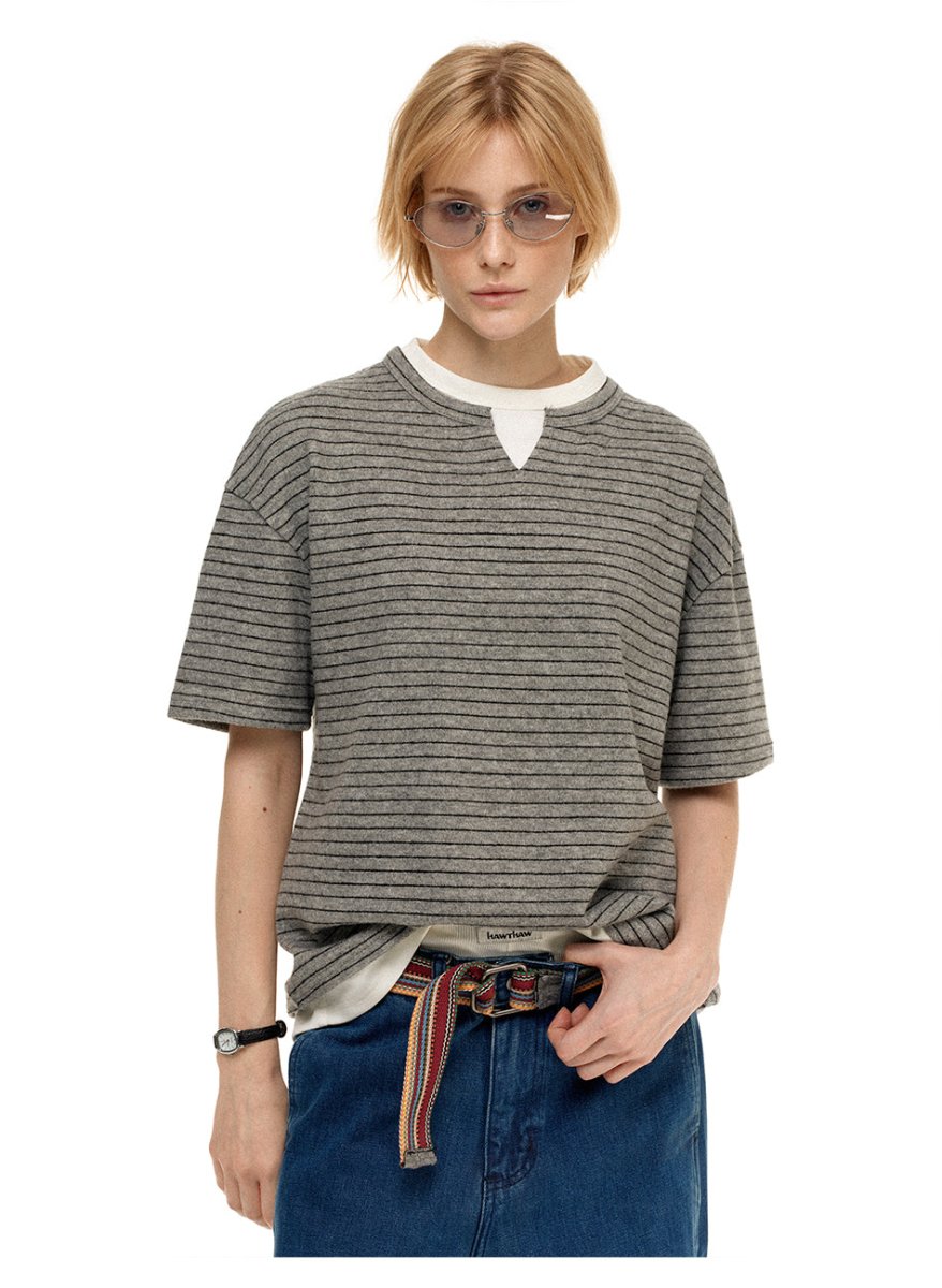 MADWITCH FAUX LAYER STRIPE TEE WP2 - MadWitch Store