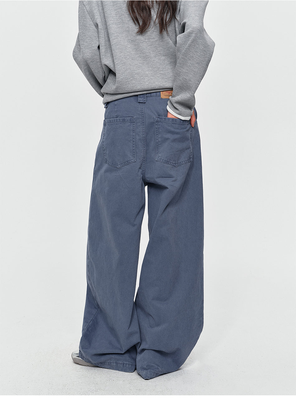 MADWITCH ADJUSTABLE PLEATED WIDE-LEG JEANS #DR6315