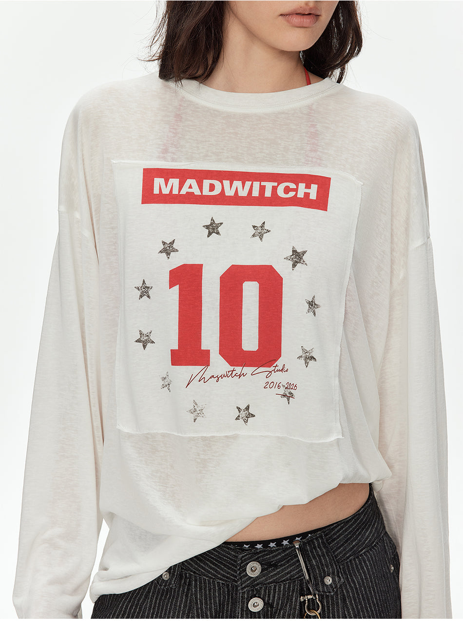 MADWITCH SHEER LONG SLEEVE TEE #WP12
