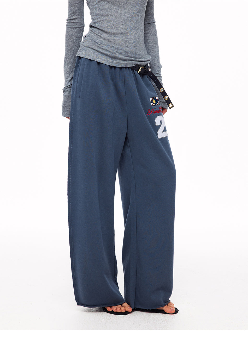 MADWITCH EMBROIDERED WIDE-LEG SWEATPANTS #CK61066