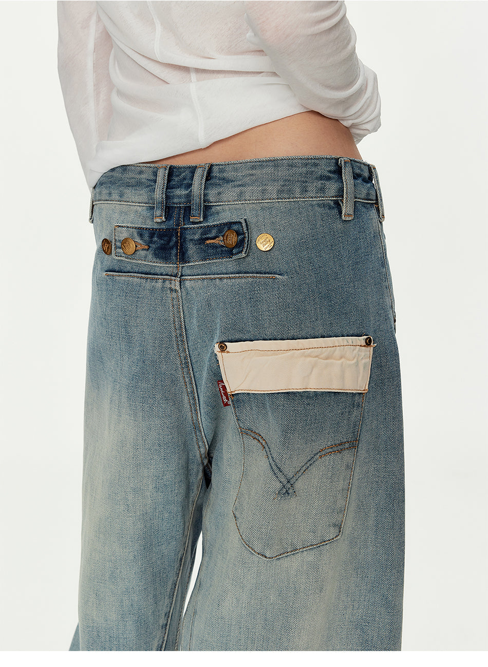 MADWITCH DECONSTRUCTED PARIS BUCKLE JEANS #MC2605
