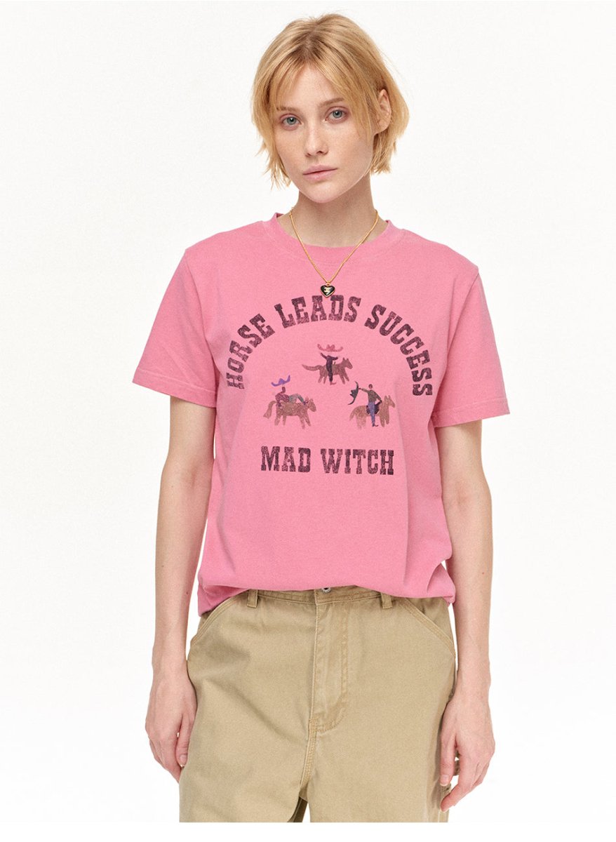 MADWITCH WESTERN PRINT COTTON TEE MD4325 - MadWitch Store