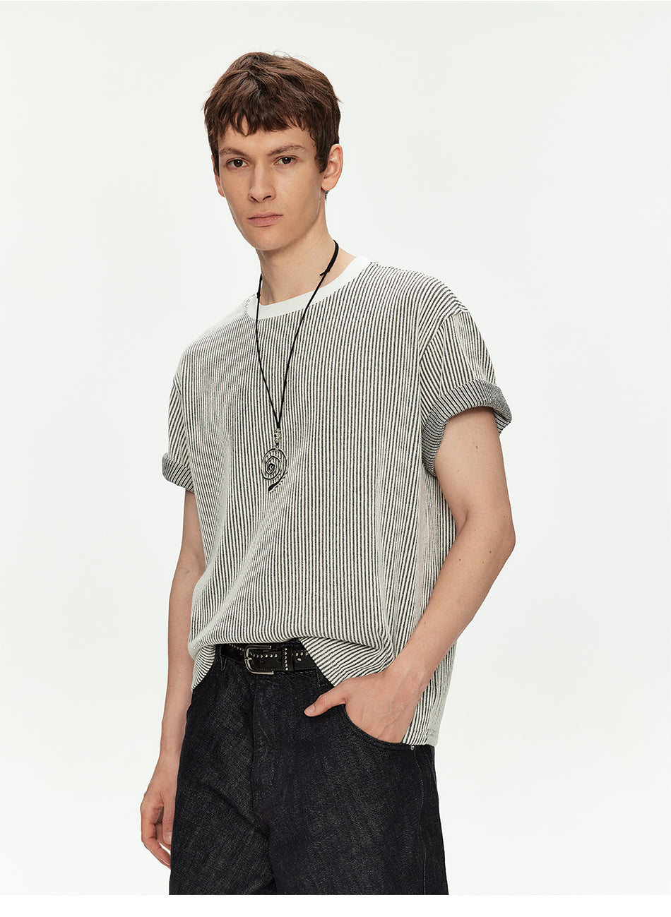 MADWITCH COLORBLOCK TEXTURED TEE #M1160