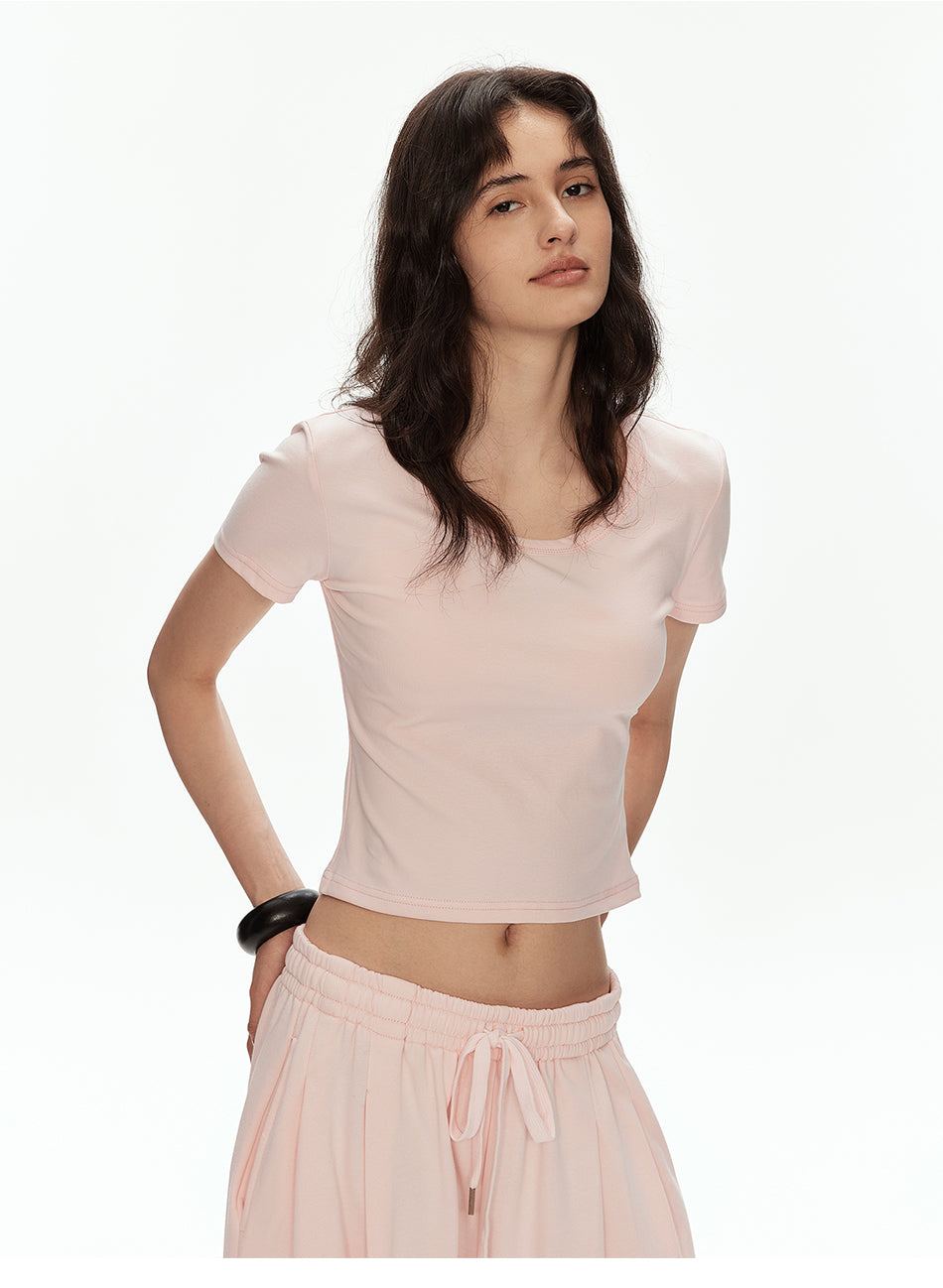 MADWITCH U-NECK CROP TEE #69839