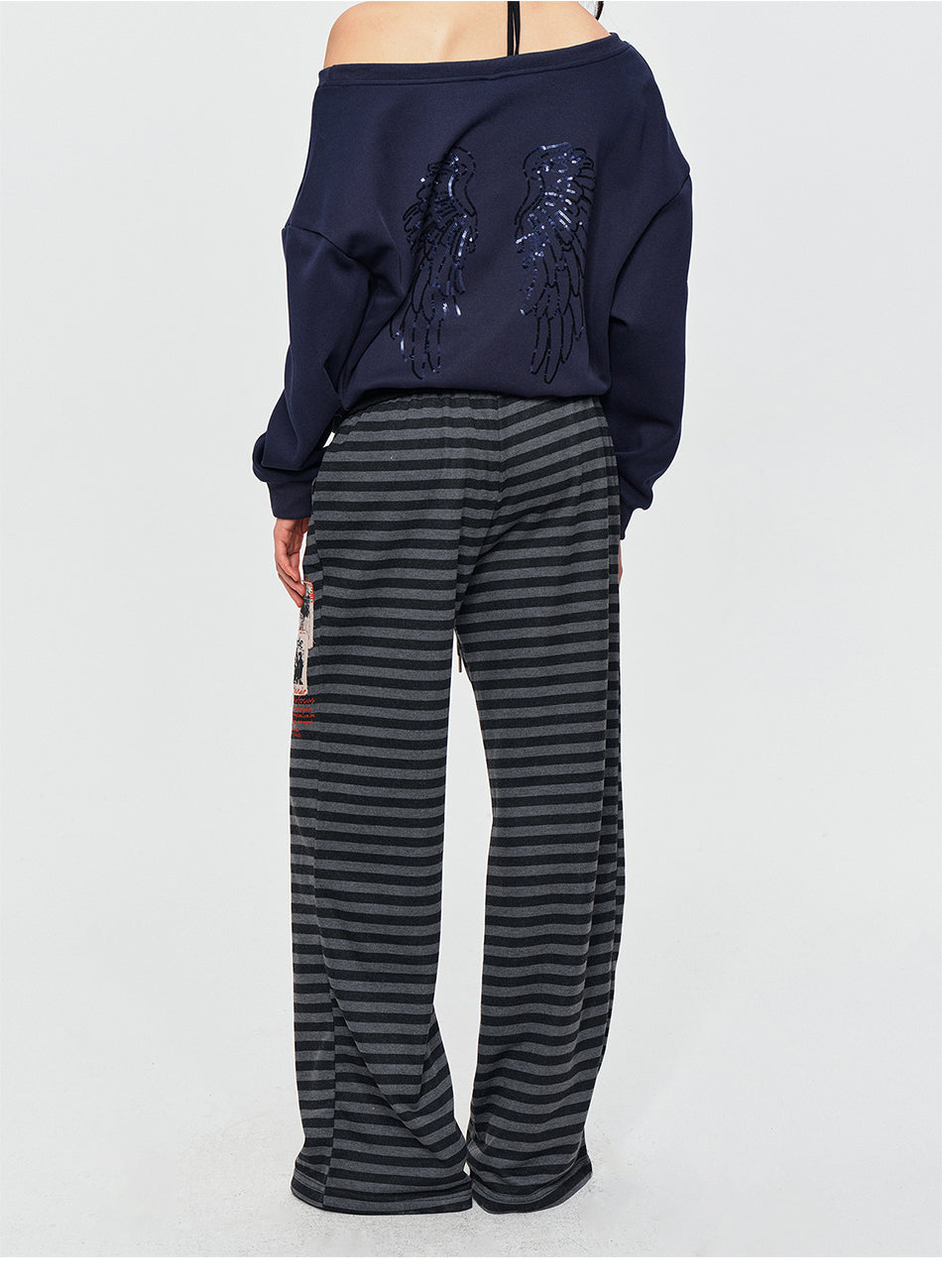 MADWITCH PATCH STRIPED SWEATPANTS #2026562