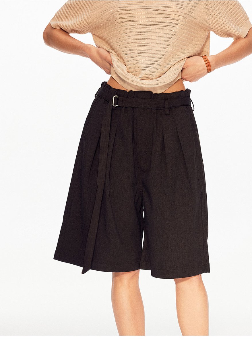 MADWITCH BELTED RELAXED SHORTS C986 - MadWitch Store