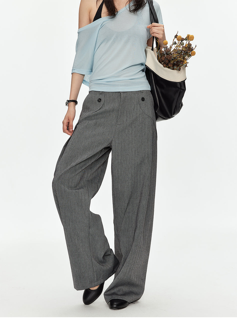 MADWITCH DRAPED WIDE TROUSERS #NR6026