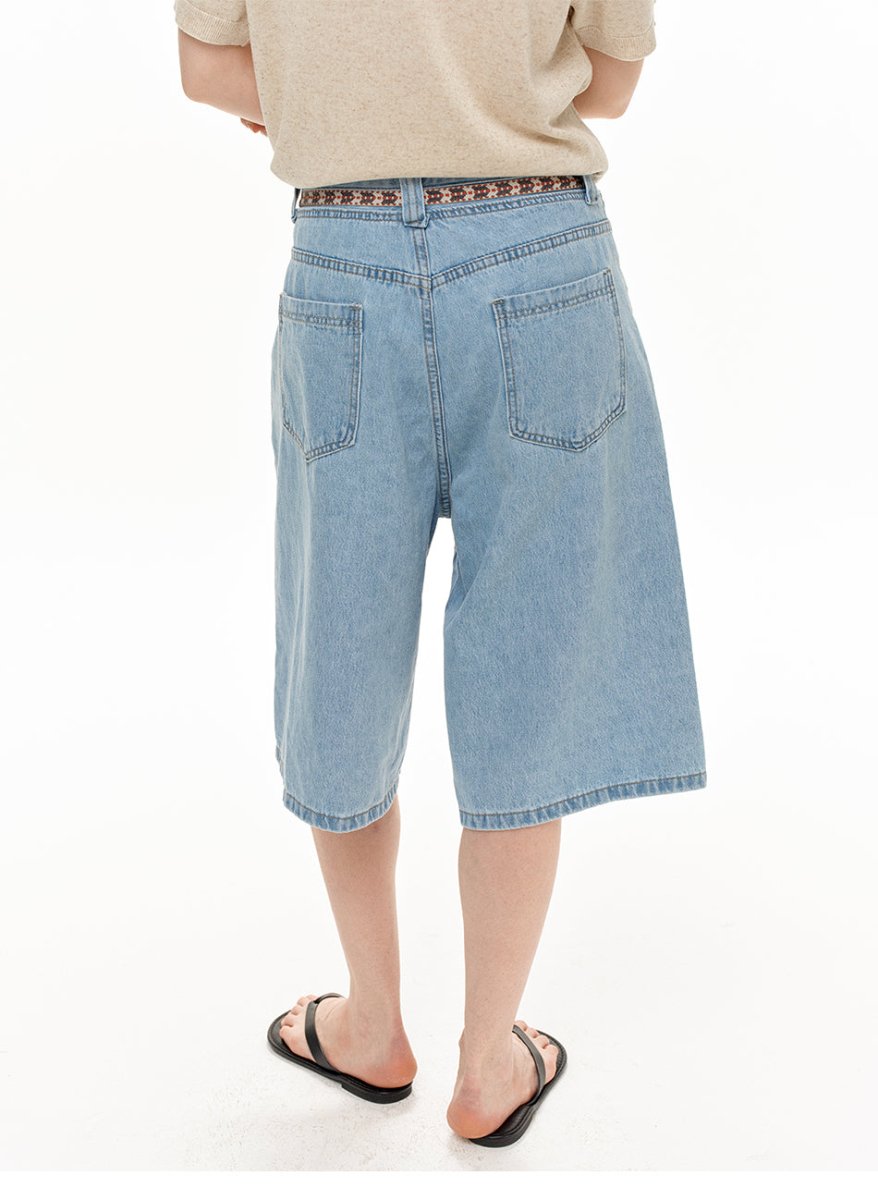 MADWITCH MINIMALIST DENIM CAPRI PANTS RK240 - MadWitch Store