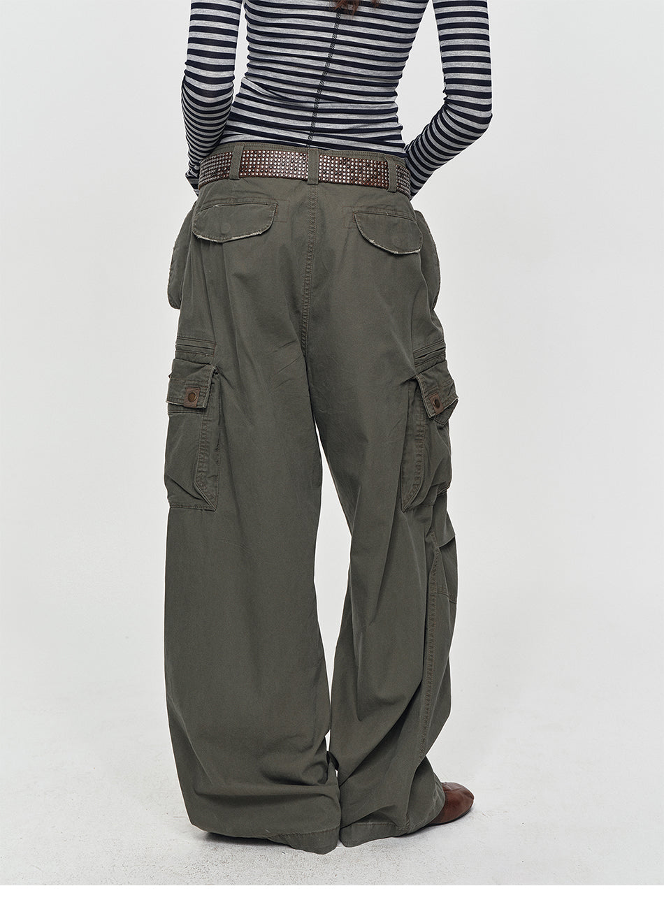 MADWITCH VINTAGE DISTRESSED CARGO PANTS #CK61082