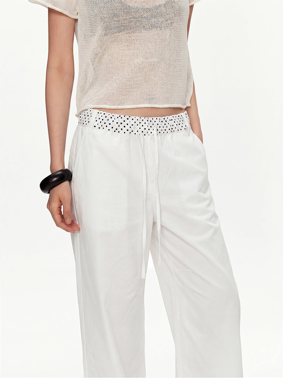 MADWITCH DOT WAIST LOOSE WIDE PANTS #CN6882