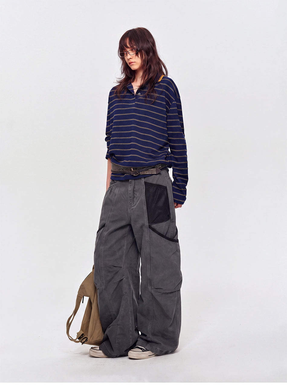 MADWITCH WASHED MESH CARGO PANTS #Z068