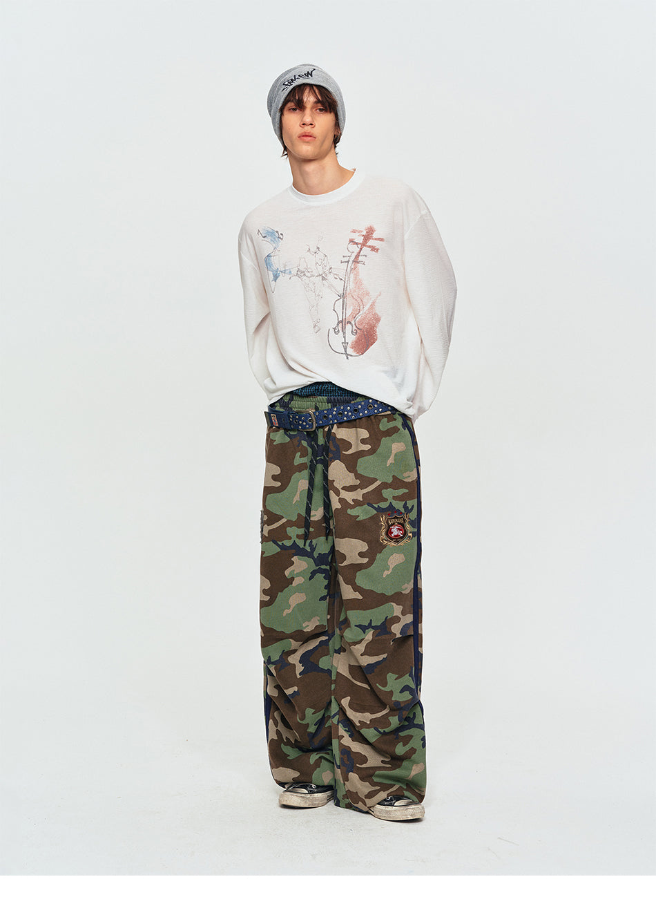 MADWITCH VIOLIN GRAPHIC LONG TEE #2605TX7036
