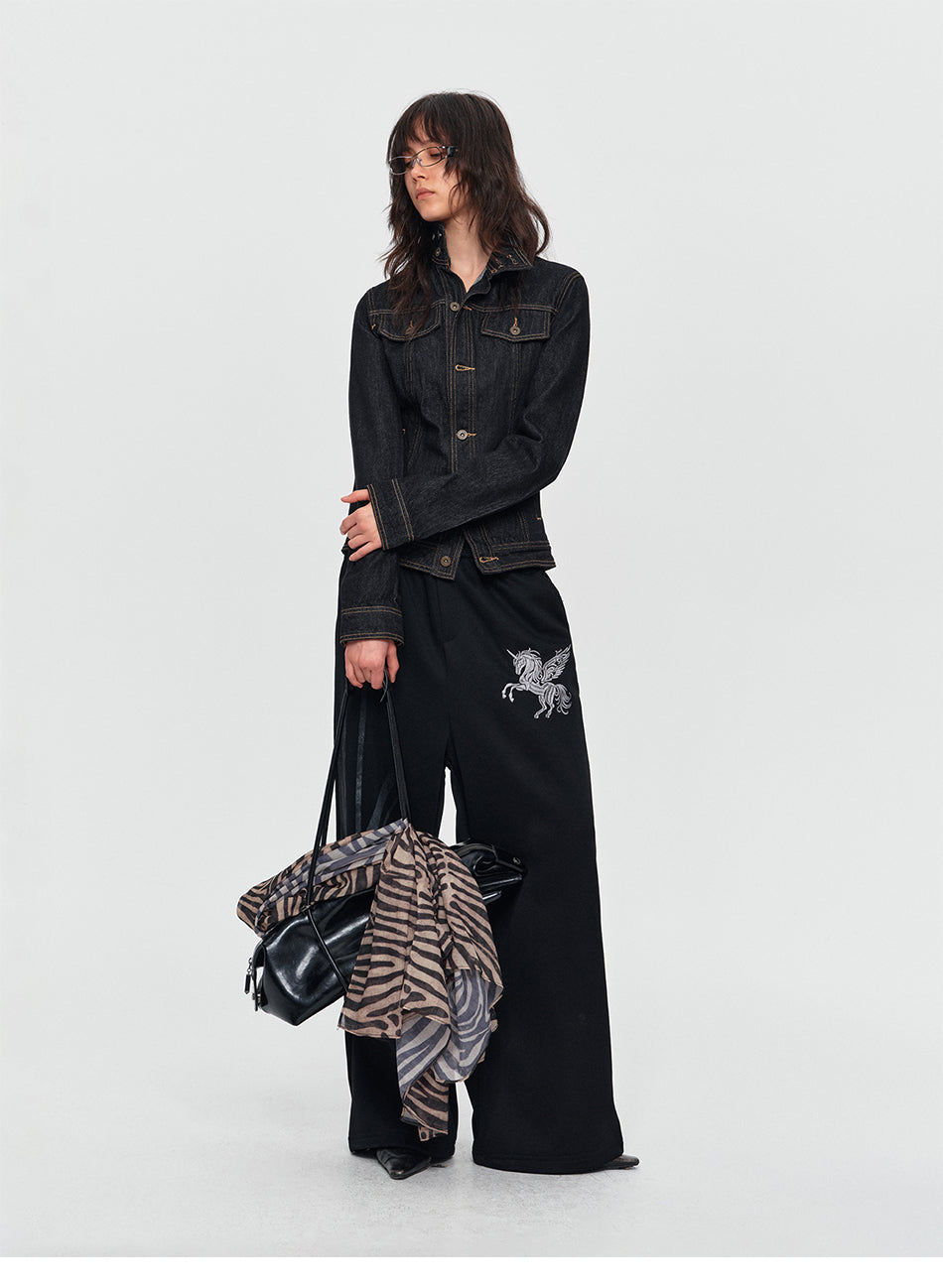 MADWITCH UNICORN STAR WIDE-LEG SWEATPANTS #C1029