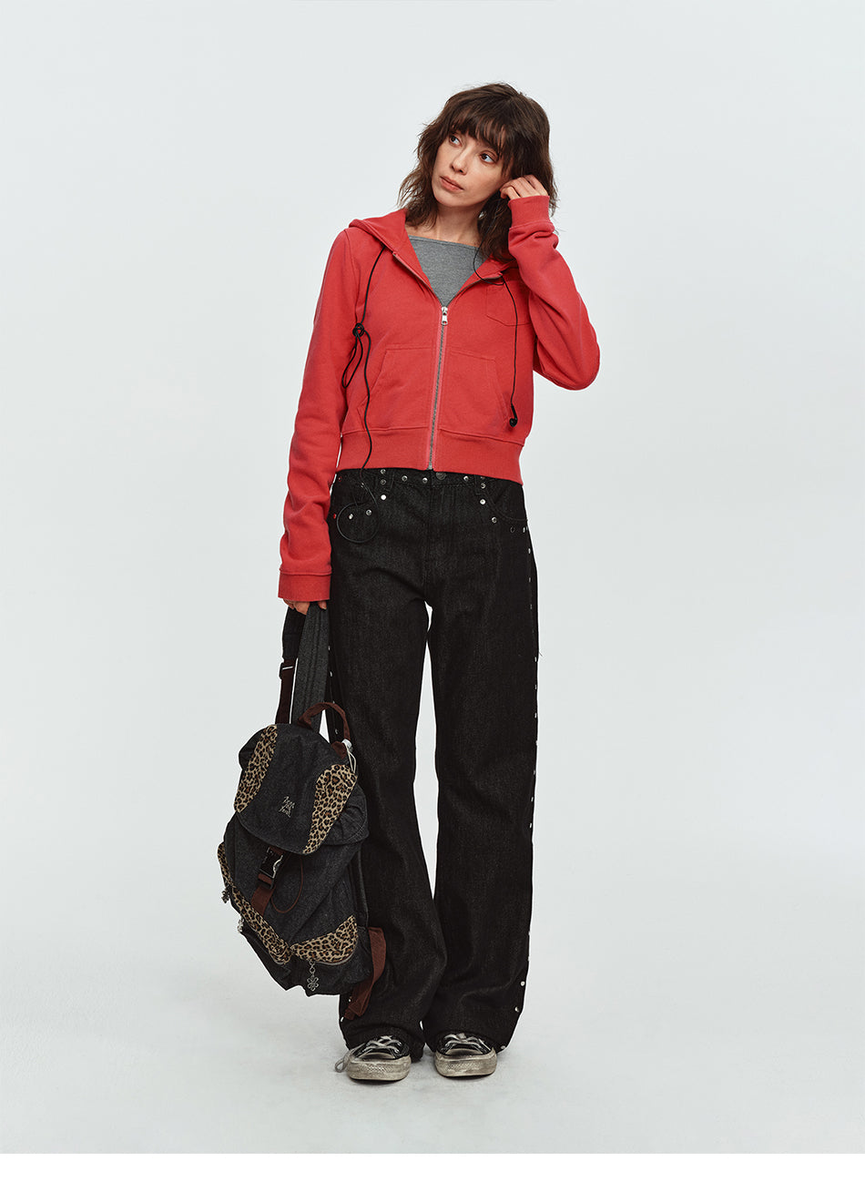 MADWITCH STUDDED LEOPARD-STAR FLARE JEANS #G60090