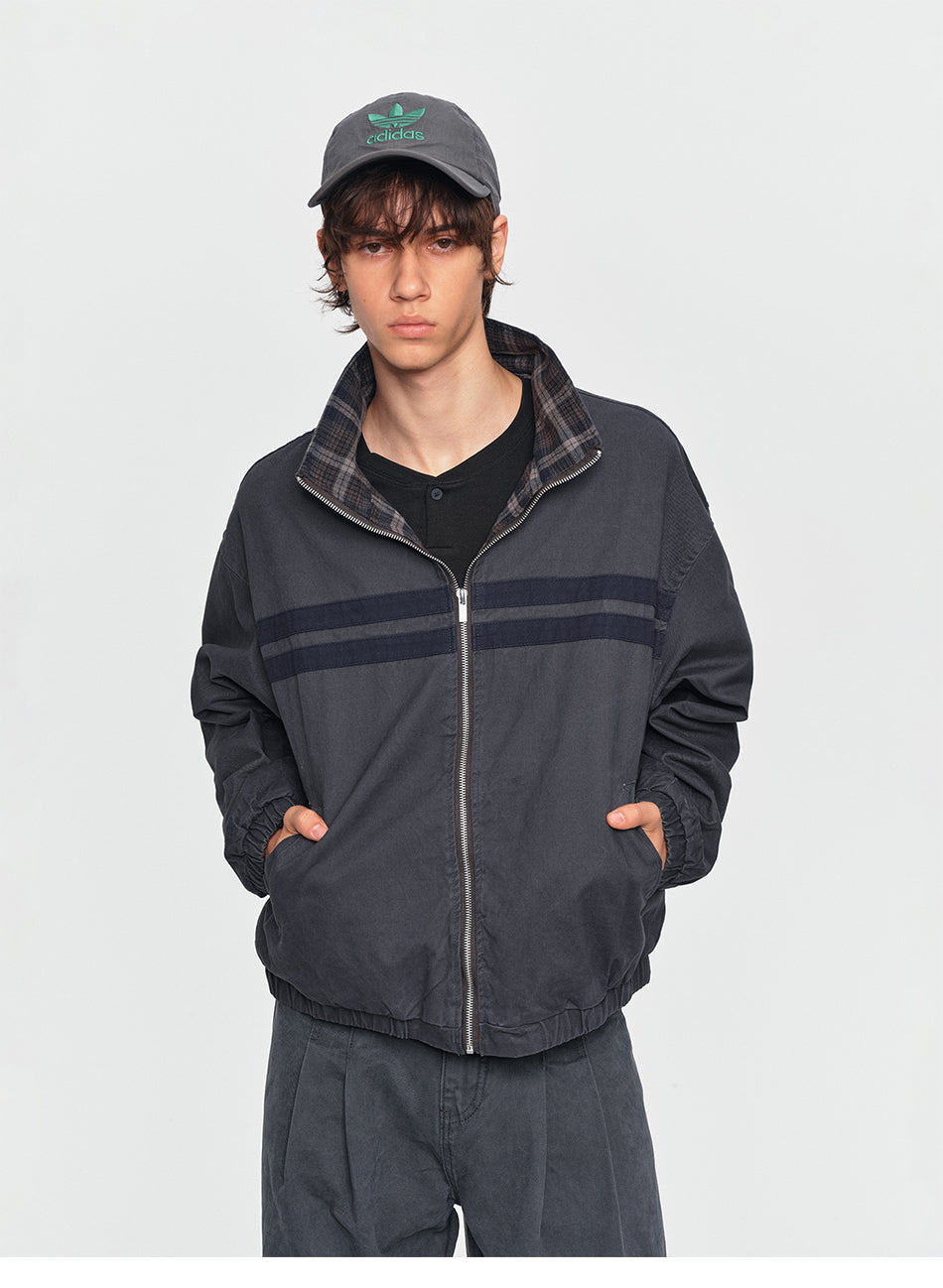 MADWITCH RETRO STRIPED TRACK JACKET #N2111