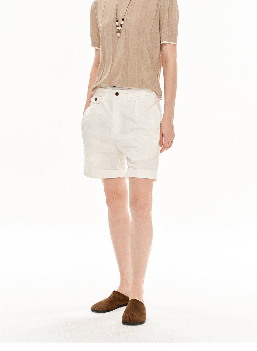 MADWITCH PLEATED RELAXED SHORTS D063 - MadWitch Store