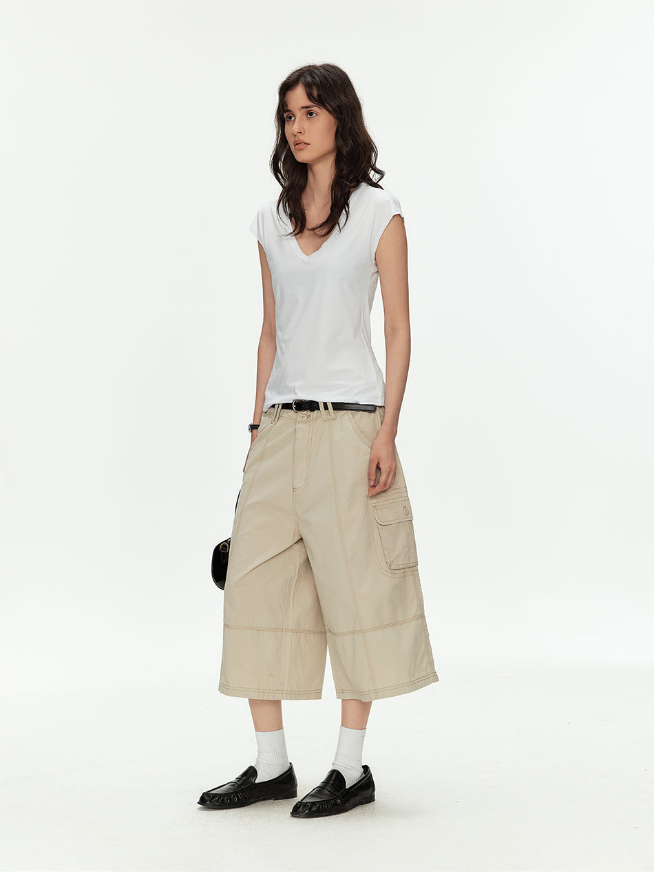 MADWITCH UTILITY CARGO CROP PANTS #CK272D