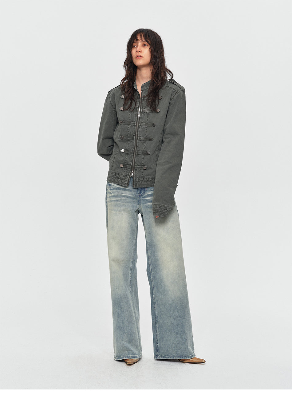 MADWITCH WASHED NAPOLEON STAND-COLLAR JACKET #26W60