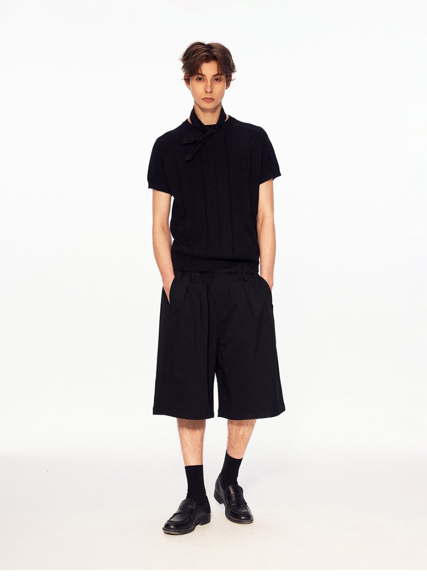 MADWITCH RIBBED RELAXED KNIT TEE 26047 - MadWitch Store