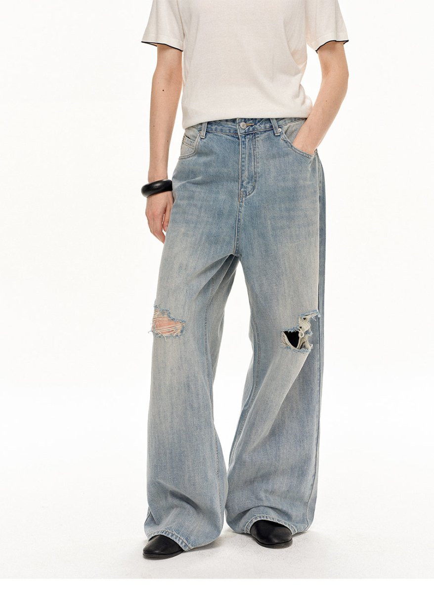 MADWITCH VINTAGE DISTRESSED LOOSE JEANS WHOA124 - MadWitch Store