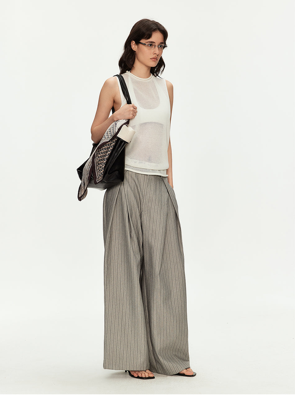 MADWITCH HERITAGE PLEATED WIDE TROUSERS #DR1529