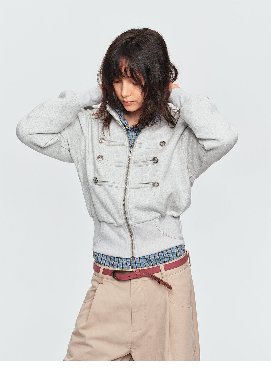 MADWITCH MILITARY NAPOLEON ZIP CARDIGAN #L2026550