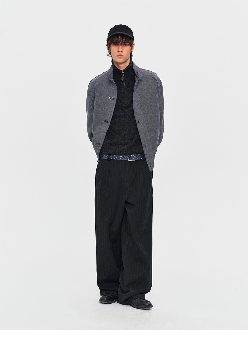 MADWITCH BUCKLE-TAB LINEN-BLEND CROPPED JACKET #991390