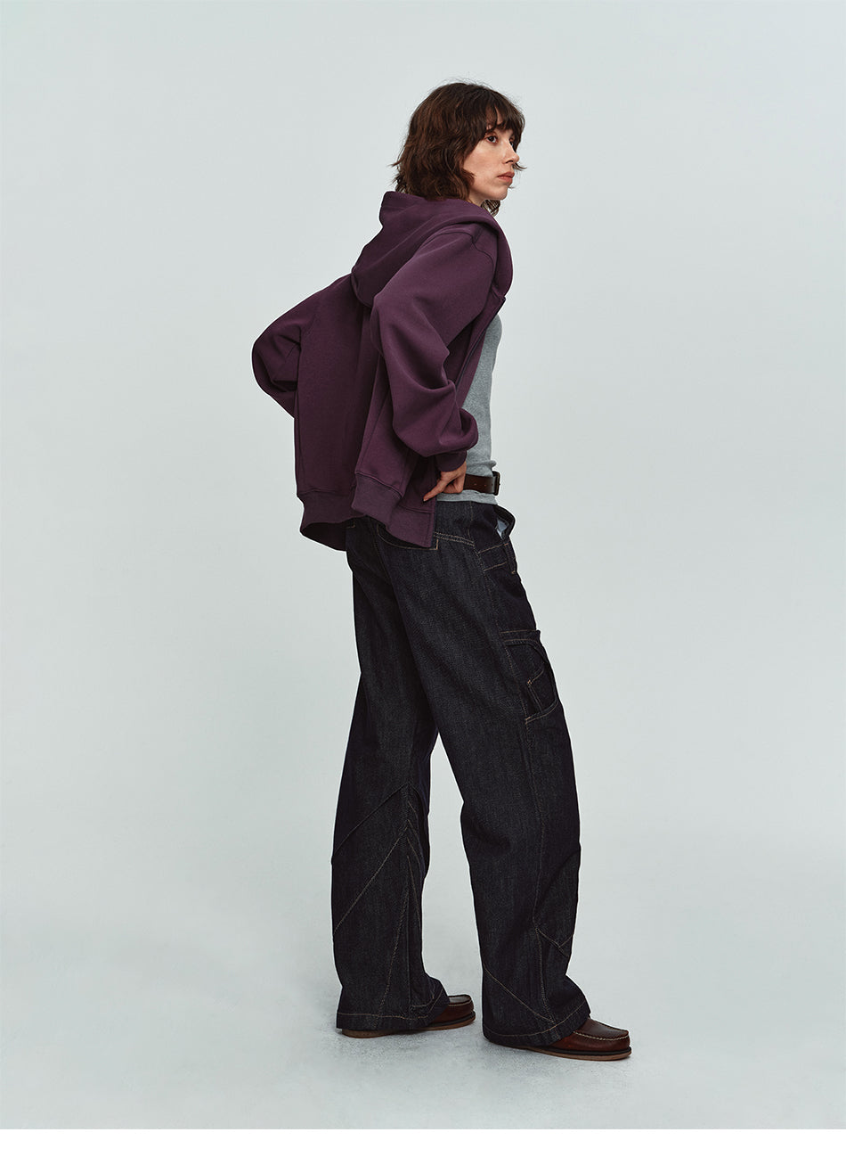 MADWITCH EMBROIDERED CROPPED ZIP HOODIE #2026756
