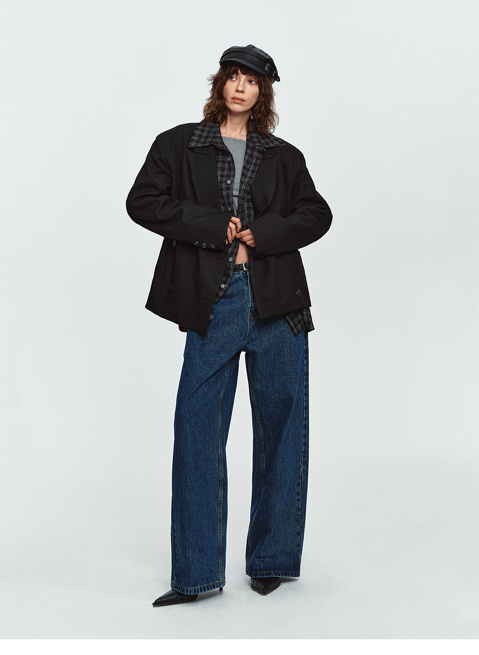 MADWITCH CLASSIC WASHED RELAXED WIDE-LEG JEANS #G60075