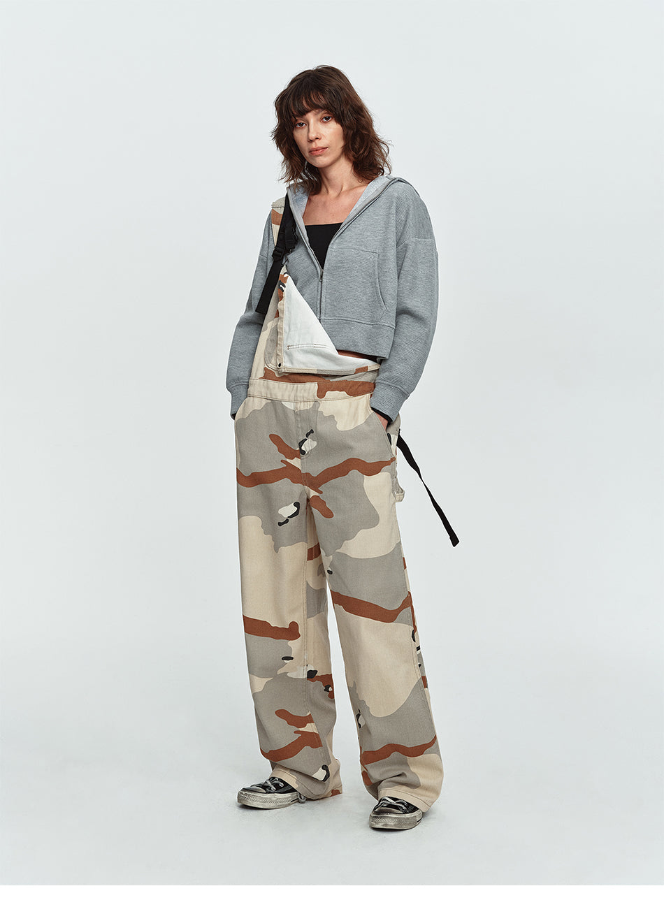 MADWITCH CROPPED WAFFLE-KNIT ZIP HOODIE #L2026736