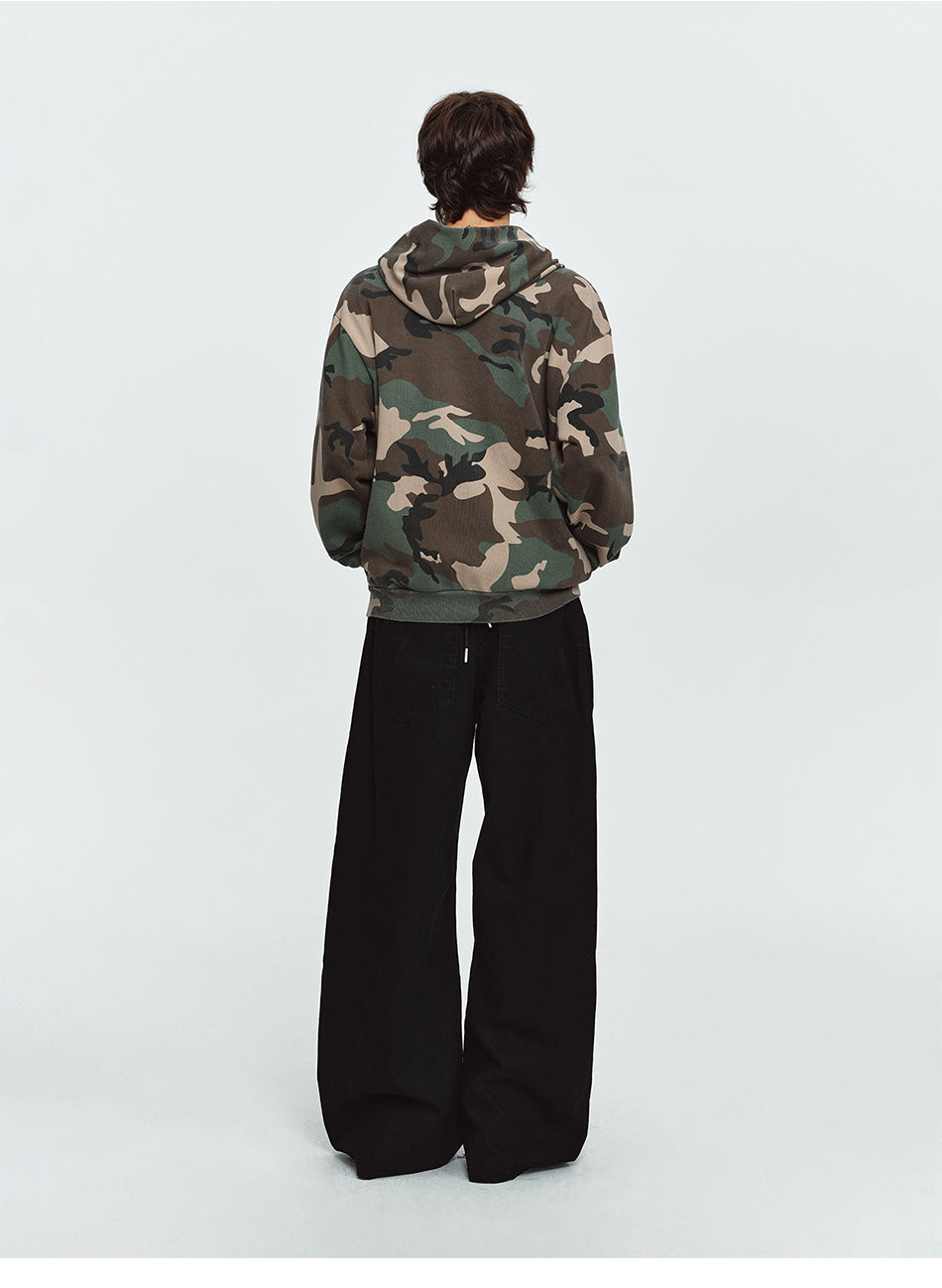 MADWITCH CAMO GRAPHIC-PRINT ZIP HOODIE #0309